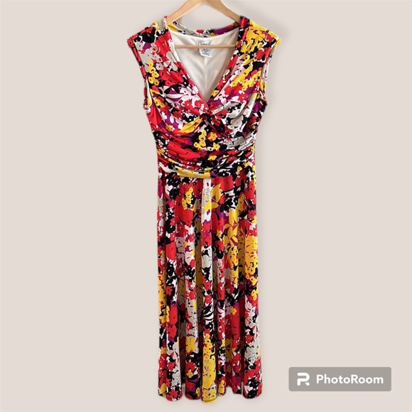 Maggot L woman’s floral cinched waist midi dress - Picture 14 of 16